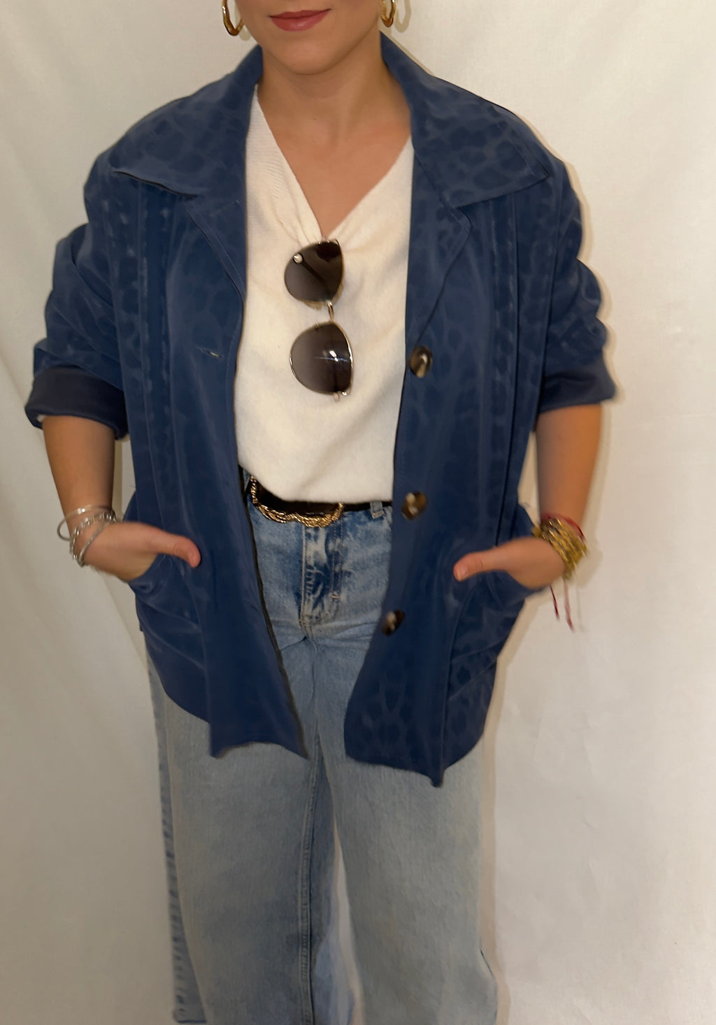 CHAQUETA LEOPARDO AZUL