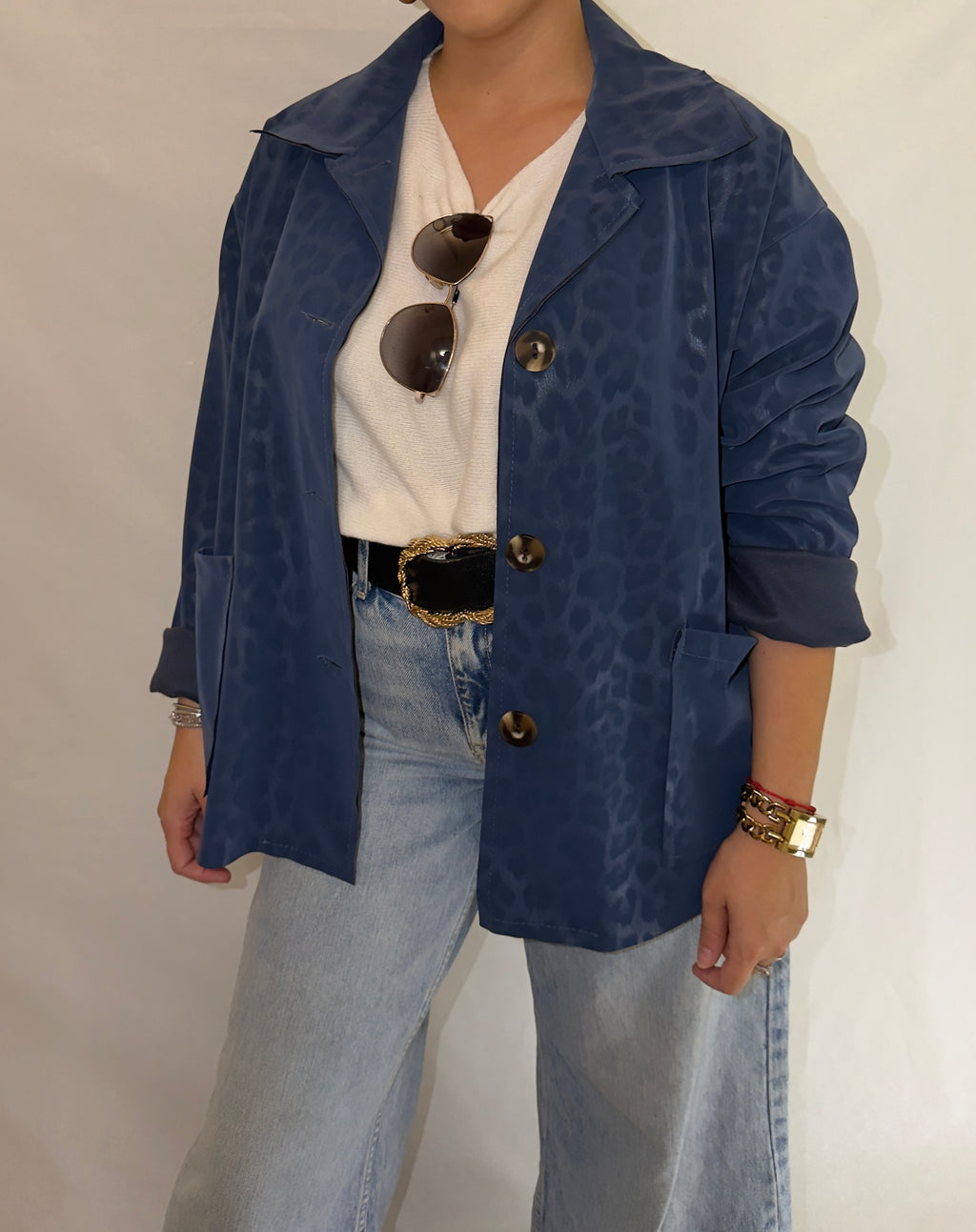 CHAQUETA LEOPARDO AZUL