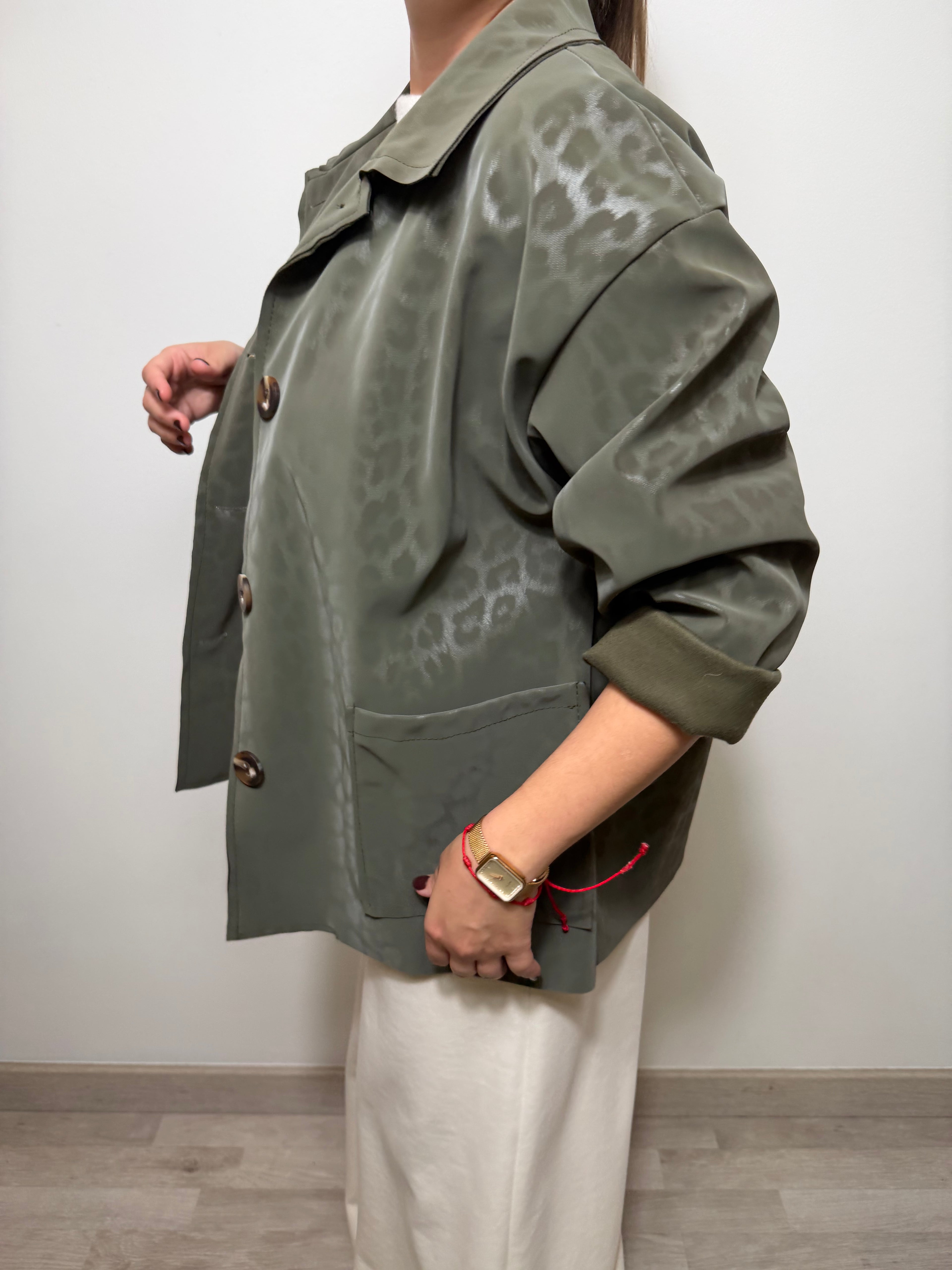 CHAQUETA LEOPARDO VERDE